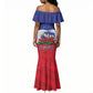 Personalized Haiti Flag Day Mermaid Dress Haitian Women Proud Flag Wave Style