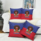 Haiti Flag Day Pillow Cover Haitian Women Proud Flag Wave Style
