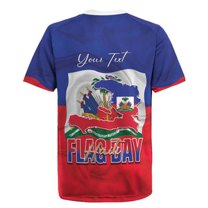 Personalized Haiti Flag Day Rugby Jersey Haitian Women Proud Flag Wave Style