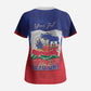 Personalized Haiti Flag Day Scrub Top Haitian Women Proud Flag Wave Style