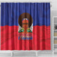 Haiti Flag Day Shower Curtain Haitian Women Proud Flag Wave Style