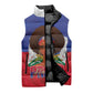 Personalized Haiti Flag Day Sleeveless Puffer Jacket Haitian Women Proud Flag Wave Style