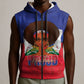 Personalized Haiti Flag Day Sleeveless Zip Hoodie Haitian Women Proud Flag Wave Style