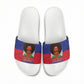 Haiti Flag Day Slide Sandals Haitian Women Proud Flag Wave Style