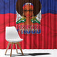 Haiti Flag Day Window Curtain Haitian Women Proud Flag Wave Style