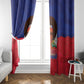 Haiti Flag Day Window Curtain Haitian Women Proud Flag Wave Style