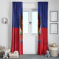 Haiti Flag Day Window Curtain Haitian Women Proud Flag Wave Style