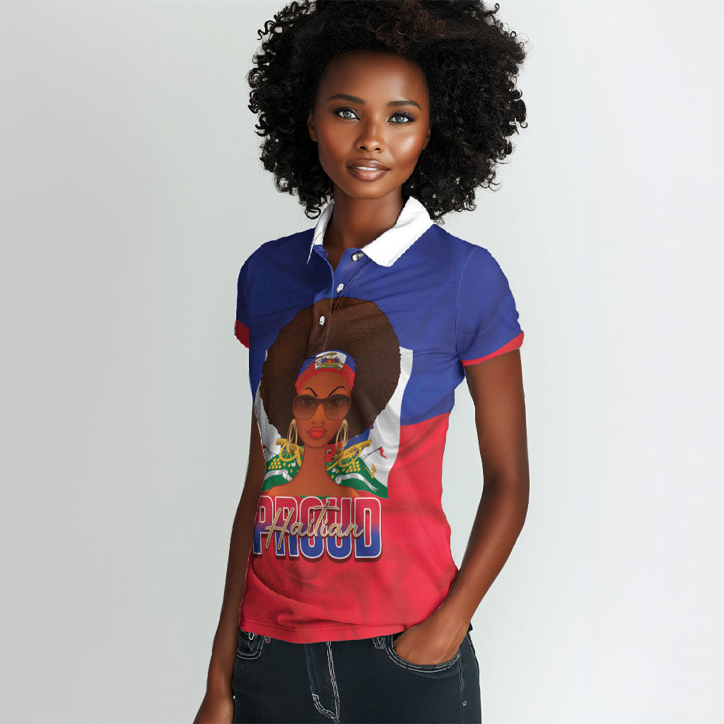 Personalized Haiti Flag Day Women Polo Shirt Haitian Women Proud Flag Wave Style