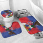 Haiti Flag Day Bathroom Set Haitian Blood American Heart Eagle With Flag