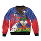 Haiti Flag Day Bomber Jacket Haitian Blood American Heart Eagle With Flag