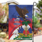 Haiti Flag Day Garden Flag Haitian Blood American Heart Eagle With Flag