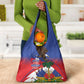 Haiti Flag Day Grocery Bag Haitian Blood American Heart Eagle With Flag