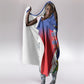Haiti Flag Day Hooded Blanket Haitian Blood American Heart Eagle With Flag