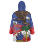 Haiti Flag Day Kid Wearable Blanket Hoodie Haitian Blood American Heart Eagle With Flag