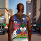 Haiti Flag Day Men Tank Top Haitian Blood American Heart Eagle With Flag