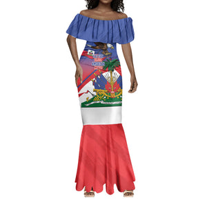 Haiti Flag Day Mermaid Dress Haitian Blood American Heart Eagle With Flag