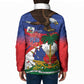 Haiti Flag Day Padded Jacket Haitian Blood American Heart Eagle With Flag
