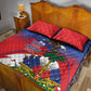 Haiti Flag Day Quilt Bed Set Haitian Blood American Heart Eagle With Flag