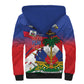 Haiti Flag Day Sherpa Hoodie Haitian Blood American Heart Eagle With Flag