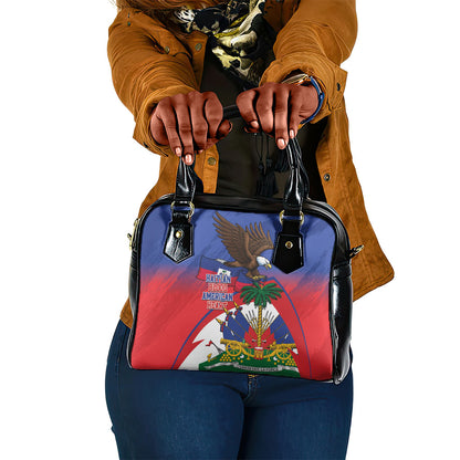 Haiti Flag Day Shoulder Handbag Haitian Blood American Heart Eagle With Flag