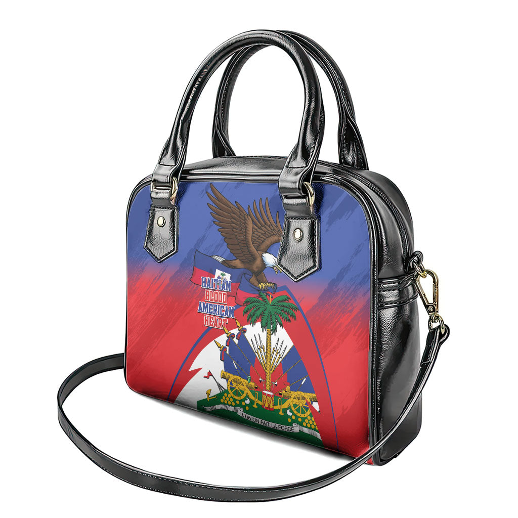 Haiti Flag Day Shoulder Handbag Haitian Blood American Heart Eagle With Flag