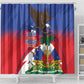 Haiti Flag Day Shower Curtain Haitian Blood American Heart Eagle With Flag