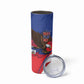 Haiti Flag Day Skinny Tumbler Haitian Blood American Heart Eagle With Flag