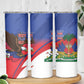 Haiti Flag Day Skinny Tumbler Haitian Blood American Heart Eagle With Flag