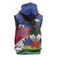 Haiti Flag Day Sleeveless Hoodie Haitian Blood American Heart Eagle With Flag