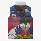 Haiti Flag Day Sleeveless Puffer Jacket Haitian Blood American Heart Eagle With Flag
