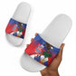 Haiti Flag Day Slide Sandals Haitian Blood American Heart Eagle With Flag