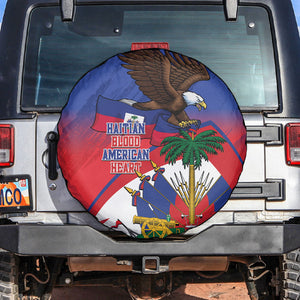 Haiti Flag Day Spare Tire Cover Haitian Blood American Heart Eagle With Flag