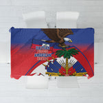 Haiti Flag Day Tablecloth Haitian Blood American Heart Eagle With Flag