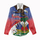 Haiti Flag Day Women Casual Shirt Haitian Blood American Heart Eagle With Flag