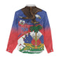 Haiti Flag Day Women Casual Shirt Haitian Blood American Heart Eagle With Flag