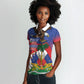 Haiti Flag Day Women Polo Shirt Haitian Blood American Heart Eagle With Flag