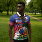 Haiti Flag Day Zipper Polo Shirt Haitian Blood American Heart Eagle With Flag
