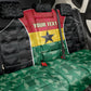 Ghana Football Custom Back Car Seat Cover Go Black Queens Kente Pattern