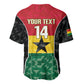 Ghana Football Custom Baseball Jersey Go Black Queens Kente Pattern