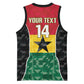 Ghana Football Custom Basketball Jersey Go Black Queens Kente Pattern