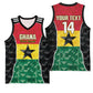 Ghana Football Custom Basketball Jersey Go Black Queens Kente Pattern