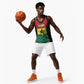 Ghana Football Custom Basketball Jersey Go Black Queens Kente Pattern