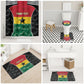 Ghana Football Custom Bathroom Set Go Black Queens Kente Pattern