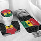 Ghana Football Custom Bathroom Set Go Black Queens Kente Pattern