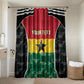 Ghana Football Custom Bathroom Set Go Black Queens Kente Pattern