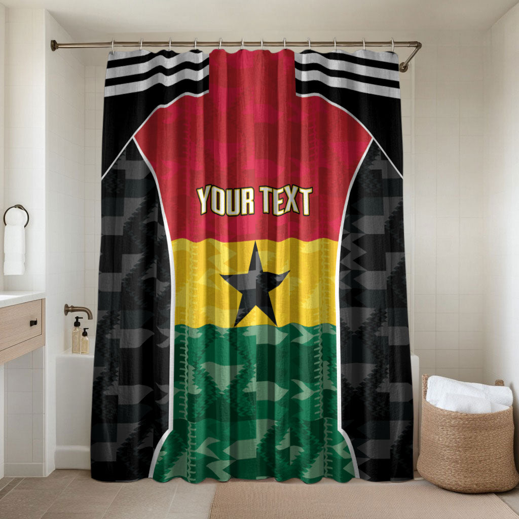 Ghana Football Custom Bathroom Set Go Black Queens Kente Pattern