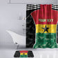 Ghana Football Custom Bathroom Set Go Black Queens Kente Pattern