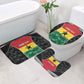 Ghana Football Custom Bathroom Set Go Black Queens Kente Pattern