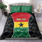 Ghana Football Custom Bedding Set Go Black Queens Kente Pattern