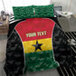 Ghana Football Custom Bedding Set Go Black Queens Kente Pattern